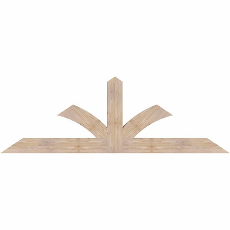 Ekena Millwork Richland Smooth Timber Gable Bracket, Douglas Fir, 84"W x 28"H x 3 1/2"D x 5 1/2"F, 8/12 Pitch GBW084X28X0406RIC00SDF